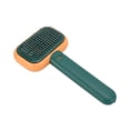 thumbnail image 4 of Cepillo para pelo de perro, elimina el pelo flotante, multifuncional, autolimpiable, para mascotas, gatos, perros, naranja y verde., 4 of 14