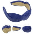 thumbnail image 3 of Unique Bargains 1 Pc Fashion Straw Wide-side Headband for Women for Girls 6.30"x2.17" Deep Blue, 3 of 6