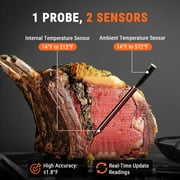ThermoPro Wireless Meat Thermometer Twin TempSpike, Bluetooth Meat Thermometer with 500ft Range for Grilling Smoking Air Fryer Oven Deep Frying