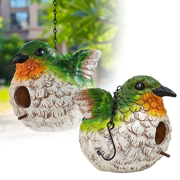 TIELUTT Durable Bird Home for Small Birds with Natural Design and Secure Hanging Whistle Birdhouse Pole Set Gardening Modern Feeder for Outdoors for Texas