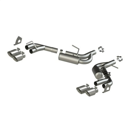 Mbrp High Performance Exhaust System MBRP 16-18 Chevrolet Camaro V6 2.5in AL NPP Dual Axle Back Exhaust w/ 4in Quad Dual Wall Tips ()