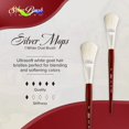 thumbnail image 2 of Silver Brush Limited 5519S Silver Mop - Pincel ovalado blanco para óleo, acrílico y acuarela, mango corto, tamaño 1", 2 of 5