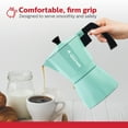 thumbnail image 4 of Holstein Housewares 6-Cup Aluminum Espresso Maker-Greca, Mint - Great Tasting Traditional Espresso Coffee in Minutes, 4 of 9