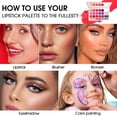 thumbnail image 5 of Matte Shimmer Lipstick Palette  18 Color , DE'LANCI Cream  Red Lip Glosse Makeup Pallete Highly Pigmented, Long Lasting Waterproof Lip Makeup Pallet Matte Shimmery Shiny Pigmented, 5 of 7