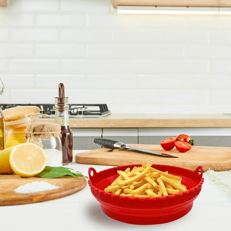 

Silicone Air Fryer Liners Food Grade Soft & Collapsible Baking Pan with Handles Baking Tools & Accessories