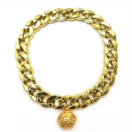 KYAIGUO Dog Collar with Bell Pet Large Gold Chain Jewelry for Small and Medium Pets 11.8inch 19.7inch