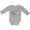 AC-Heather Grey, variant on Soccer Ball, Net with American Flag Colors Boys or Girls Long Sleeve Baby Bodysuit