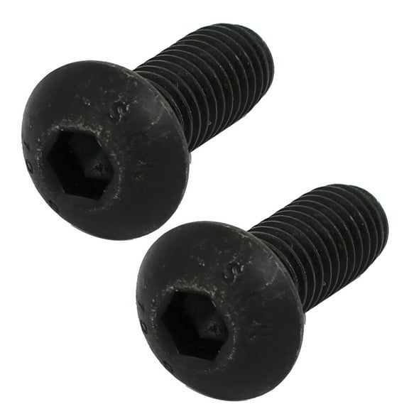 Uxcell M8x20mm 10.9 Grade Button Head Hex Socket Left Hand Thread Screw Bolt (2-pack)
