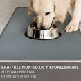 thumbnail image 3 of WOVTE Silicone Dog Pet Cat Food Mat Waterproof, Dog Pet Bowl Mat for Food and Water, Dog Feeding Mat Placemat, Slip-Resistant with Raised Edges, Dishwasher Safe, 18.5 x 11.5inches Grey, 3 of 7
