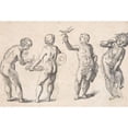 thumbnail image 2 of Rudolf Meyer 14x11 Black Ornate Wood Framed Double Matted Museum Art Print Titled: Four Putti Representing the Four Elements (1605-38), 2 of 5