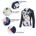 thumbnail image 5 of Sun Shirt For Women UV Protection Cooling Hoodie Jacket,Summer Spf 50 Shirts For Women Long Sleeve with Thumb Hole and 4 Pockets Hiking Fishing Outdoor Black Printed Tops S, 5 of 7