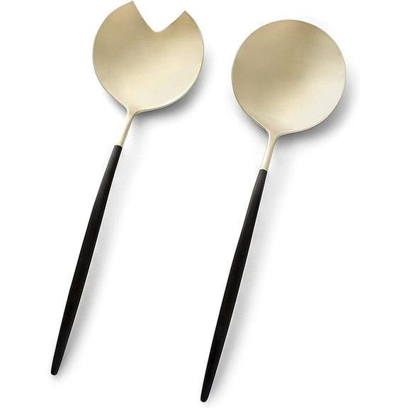 CAMBRIDGE Silversmiths Gaze Black Champagne Satin 2-Piece Serving Set