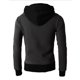 thumbnail image 3 of Suéter grueso con capucha para hombre, chaqueta informal de otoño e invierno, chaqueta de dos piezas falsa para deportes al aire libre para hombre Pompotops oipoqjl10103, 3 of 4
