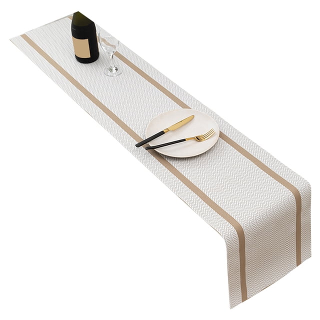 Table Runner Waterproof Anti-scratch Anti-dirty Anti-oil Cuttable Table Decoration PVC Dinning Room Table Runner Home Decoration