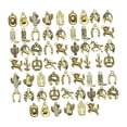 thumbnail image 4 of 60 colgantes con dijes de vaquero occidental, accesorios de bricolaje vintage para hacer joyas. Oro, 4 of 9