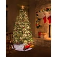 thumbnail image 5 of Pink Christmas Tree Christmas Tree Skirt 36 Inches Large Christmas Skirt Tree, Winter Balls Snowflake Xmas Tree Tree Skirt Christmas Decorations for Fireplace Party Holidays Indoor Outdoor, 5 of 7