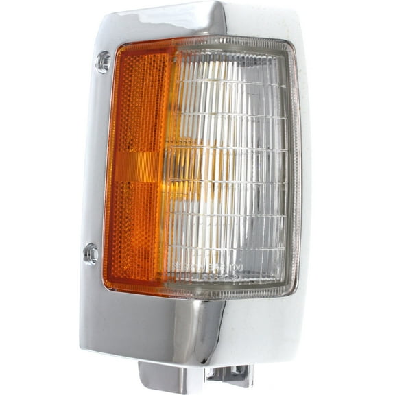 Corner Light Compatible with NISSAN PICKUP 1990-1997 RH Assembly with Chrome Trim