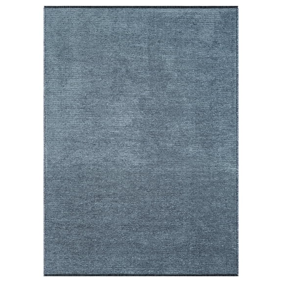 Woven Trends Armson Area Rug 215 61060 Glory Blue, 5' x 7' Solid Modern Plush Indoor/Outdoor Machine-Made Polypropylene Rug, Soft Durable Low-Pile for Living Room, Bedroom & Dining Floor Carpet