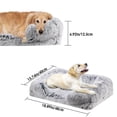 thumbnail image 5 of Nisrada Fluffy Plush Orthopedic Dog and Cat Bed - Anti-Slip, Machine Washable Kennel Nest Crate Pad, Gray, 5 of 7