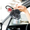 thumbnail image 4 of Car Key Chain,New Model Handmades Soft Bunny Pompom Charmss Bunny Car Key Chain Pendant Everlasting Flower Ball, 4 of 6