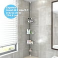 thumbnail image 2 of LCOKEIY Corner Shower Shelves, Adjustable 4 Tiers Shower Caddy Tension Pole, Extend from 39 to 125 Inch Shower Shelves for Inside Shower Silver, 2 of 6