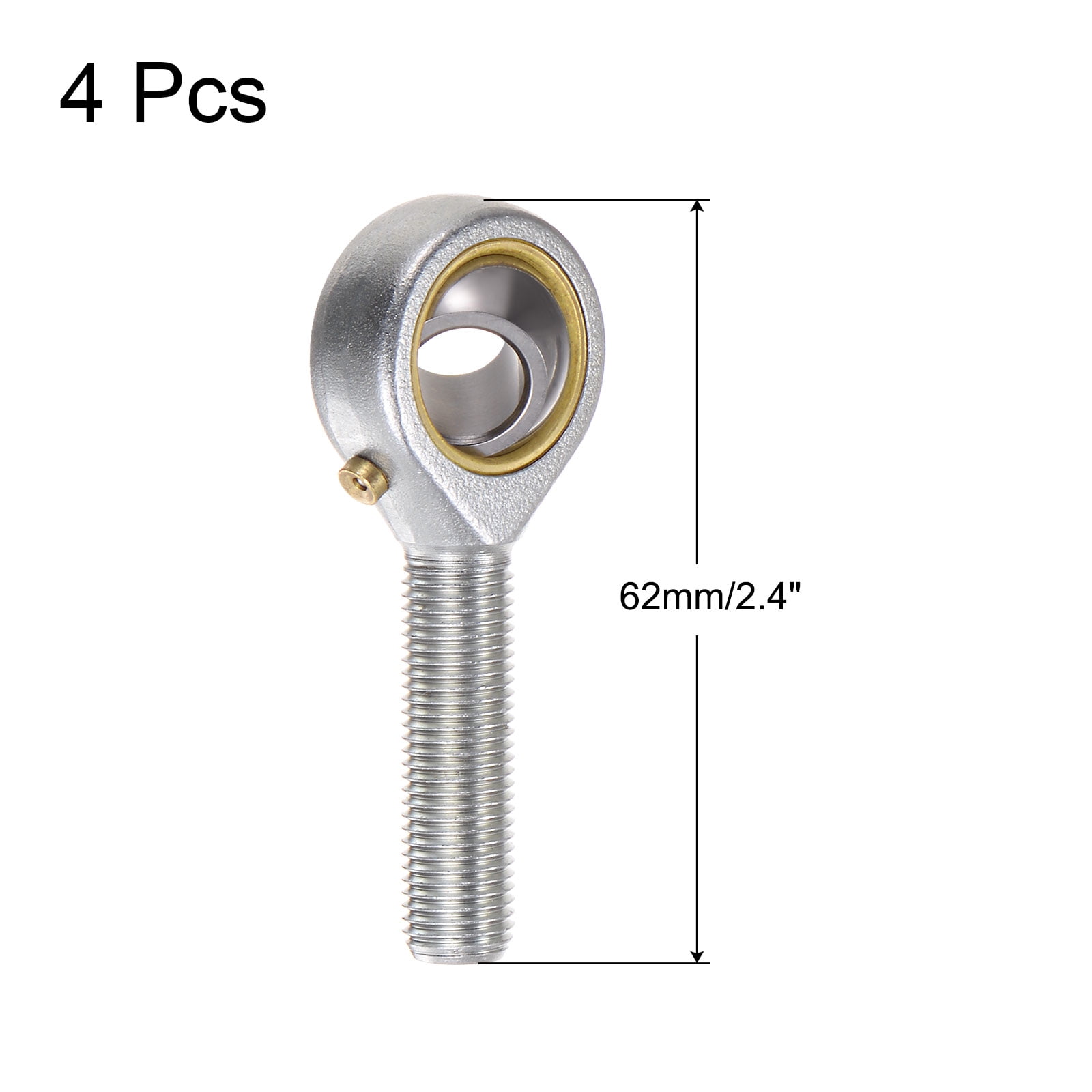 Unique Bargains Male Rod End Bearing Bore and Right Hand Thread 4 Pcs 62mm