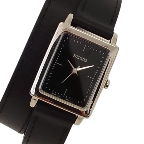 Pre-Owned SEIKO x AP STUDIO HIROB Double-Band Quartz Watch 1N01-HAN0 Black Dial Women's