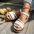 thumbnail image 4 of Dakaela Espadrille Wedge Sandals for Women Platform Ladies Dressy Sandal Summer Ankle Strap Strappy Shoes, 4 of 8