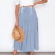 thumbnail image 5 of Faldas de cintura elástica con volantes fruncidos informales sólidos a la moda para mujer Wmkox8yi FGJ2071, 5 of 7
