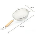 thumbnail image 4 of Homerr Stainless Steel Mesh Strainer Stainless Steel Mesh Strainer with Wooden Handle Fine Mesh Filter Spoon Wire Sieve Sifter Metal Colander Skimmer Kitchen Supplies Heavy-duty Kitchen Strainer, 4 of 9