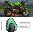 thumbnail image 4 of Motorcycle Kickstand Enlarger Pad Side Stand Enlarger Plate Aluminium Alloy Replacement for NINJA250 300 400 2018+(Green ), 4 of 5