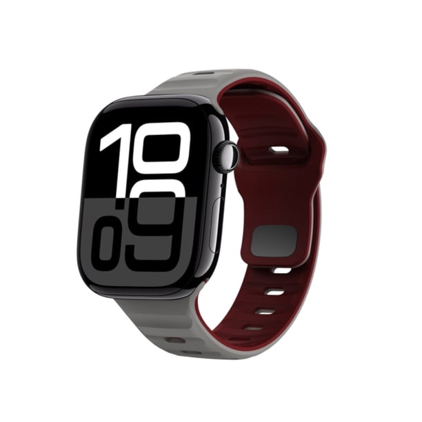Correa de Silicona Deportiva para Apple Watch, Compatible con Todas las Series, Bicolor