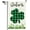 Green Clover, variant on St Patrick''s Day Welcome House Flag 28 x 40 Inch Double Sided Green Shamrock Clover Lucky Small Yard Burlap Spring Rustic Happy Saint Patty''s Day Irish Outdoor Decoration(Large)