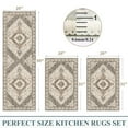 thumbnail image 2 of Kitchen Rug and Mat Set of 3, Kitchen Floor Mat, Washable Non Slip Kitchen Runner Rug, Farmhouse Hallway Rug, Beige Carpet, 2 of 7
