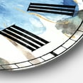 thumbnail image 3 of Designart 'Indigold Watercolor Flower I' Traditional Wall Clock, 3 of 3