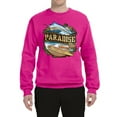 thumbnail image 2 of Wild Bobby, Paradise Surf Shack Marlin Pop Culture Unisex Crewneck Graphic Sweatshirt, Fuschia, Large, 2 of 3
