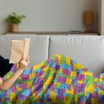 thumbnail image 3 of Cartoon Soft Flannel Fleece Blanket, Colorful Plastic Construction Blocks Cube Geometric Childhood Illustration, Cozy Plush for Indoor and Outdoor Use, 50" x 60", Purple Green Blue, by Ambesonne, 3 of 5