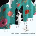 thumbnail image 6 of Border Collie Dog and Flower Florals Shower Curtain 36"x72" ,Bathroom Decorative Shower Curtains Set with 12 Hooks,Modern Waterproof Washable Shower Curtain, 6 of 6