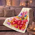 thumbnail image 6 of Overflowing Present Box Candy Design Detailed Visual Pattern Cheerful Graphic Style Art Lovers Expressive Room Motif Warm Flannel Blanket, Housewarming Gift for Bedroom and Living Room Home Decor, 6 of 9