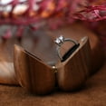 thumbnail image 3 of Wooden Ring Box - Heart - Shaped Design With Magnetic Closure, Natural Wood Finish - For Engagement, Wedding, Proposal, Jewelry Storage, Valentine's Day Gift, 3 of 3