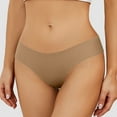 thumbnail image 5 of Dgankt Womens Underwear Fashion Casual Solid Color Seamless Ice Silk Sexy Mid Waist Underwear,Size S-XL, 5 of 6