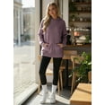 thumbnail image 3 of OALUXE Hoodies for Women Long Sleeve Shirts Pullover Sweatshirts Casual Fall Tunic Tops with Pocket, 3 of 7