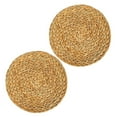 thumbnail image 1 of Magazine Round Placemats Woven Table Mats 2Pcs Heat-Resistant Non-Slip Handmade Mat For Dining Table, 1 of 6