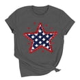 thumbnail image 4 of American Flag Shirts Women USA Patriotic Tees 4th of July T-Shirt Crewneck Short Sleeve Graphic Tee Tops, 4 of 6