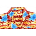 thumbnail image 4 of HAPPY BAY Men's Funky Beach Party Tropical Floral Shirts Short Sleeve Button Down Hawaiian Shirt for Men XS Coral, Flower Stripes, 4 of 6