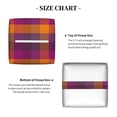 thumbnail image 5 of Lsque Purple Yellow Buffalo Plaid Printed Tissue Box Cover Holder, Facial Paper Organizer Dispenser,Square with Bottom Belt, PVC Leather Decorative Organizer, 5 of 8