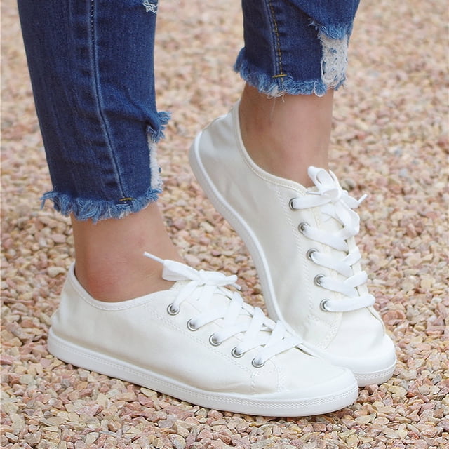 Zapatos de lona de corte bajo Zapatos planos casuales para estudiantes de la versión coreana perezosa de un pie Wmkox8yii FOPL608