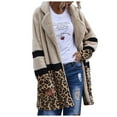 thumbnail image 2 of Tejiojio Women Coat Jacket Winter Loose Cardigan Outwear mid-length plush jacket, 2 of 9