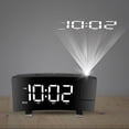thumbnail image 4 of Projector Digital Clock with Radio, Moclever Projection Clock with Large LED Screen, USB Port, 2-Alarm Setting, Grad Gift(White), 4 of 5