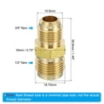 thumbnail image 2 of Conector de compresión de tubo de latón Uxcell, conector de tubo de rosca para plomería 3/8" Macho x 1/2" Macho 2, 2 of 6